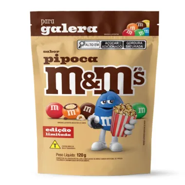 Confeitos Chocolate ao Leite M&M's Sabor Pipoca 120g