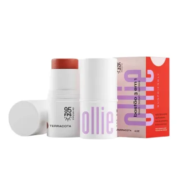 Bastão Ollie 3 em 1 Blush, Batom e Sombra FPS 95 Terracota com 4,5g