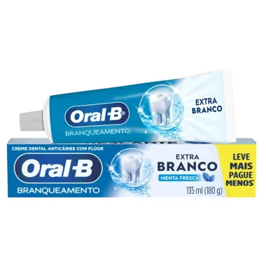 Creme Dental Oral-B Extra Branco 180g Leve Mais Por Menos