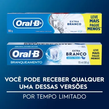 Creme Dental Oral-B Extra Branco 180g Leve Mais Por Menos