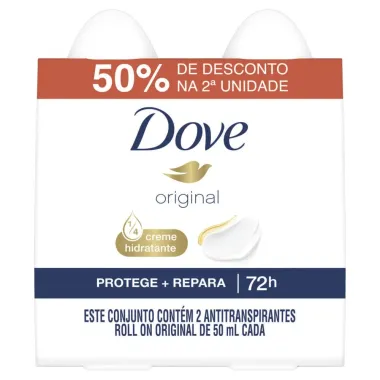 Desodorante Dove Roll On Original 2 Desodorantes de 50ml