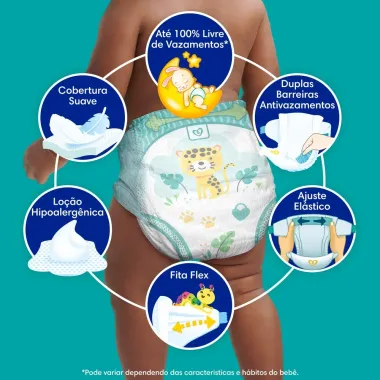 Fralda Infantil Pampers Confort Sec Tamanho XG Com 54 Fraldas