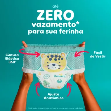 Fralda Pampers Pants Ajuste Total Tamanho XXXG 54 Unidades Descart&aacute;veis
