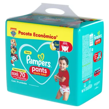 Fralda Infantil Pampers  Pacote Econômico Pants Ajuste Total XXXG com 70 Unidades