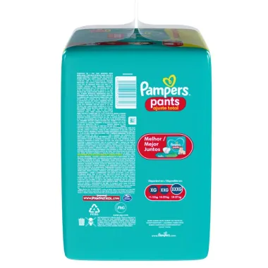 Fralda Infantil Pampers  Pacote Econômico Pants Ajuste Total XXXG com 70 Unidades