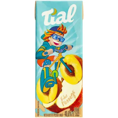 Suco Tial Kids Sabor Pêssego Néctar Misto de Pêssego e Pera 200ml