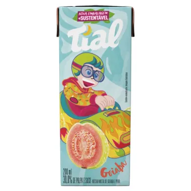 Suco Tial Kids Sabor Goiaba  Néctar Misto de Goiaba e Pera 200ml