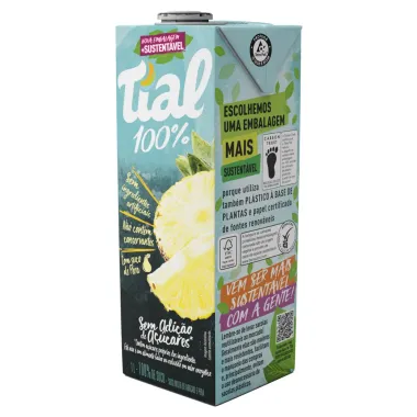 Suco Tial 100% Sabor Abacaxi e Pera 1 Litro