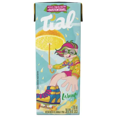 Suco Tial Kids Sabor Laranja  Néctar Misto de Laranja e Pera 200ml