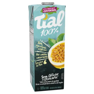 Suco Tial 100% Sabor Pera e Maracujá 1 Litro