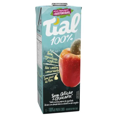 Suco Tial 100% Sabor Pera e Caju  Caixa 1 Litro