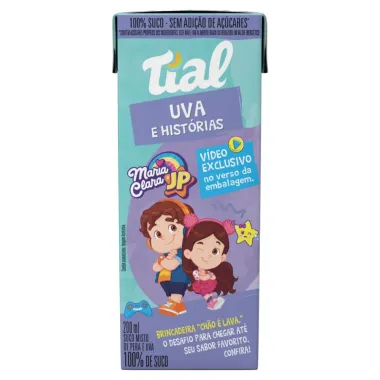 Suco Tial 100%  Uva e Historias Misto de Pera e Uva 200ml