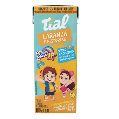 Suco Tial 100% Laranja e Historia  Misto de Laranja e Pera 200ml