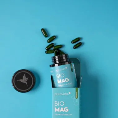 Bio Mag Puravida Magn&eacute;sio Quelato 60 C&aacute;psulas