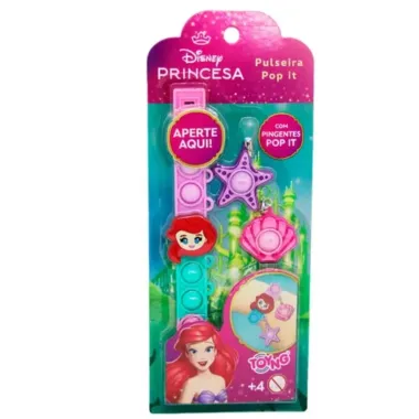 Pulseira Pop It Toyng Disney Princesa com Pingentes Pop It +4