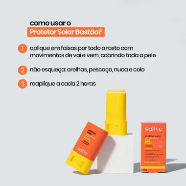 Protetor Solar Muito Resistente Sallve Bastão FPS 60 15g