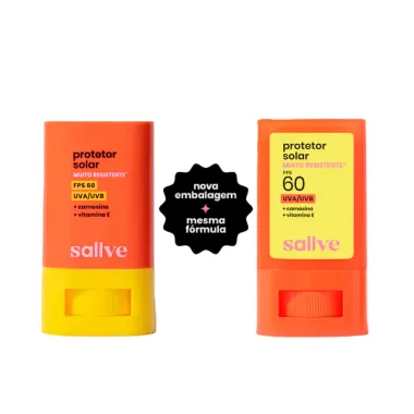 Protetor Solar Muito Resistente Sallve Bastão FPS 60 15g