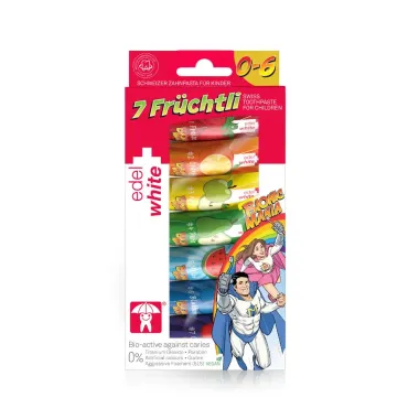 Creme Dental Infantil Edel White 7 Fruchtli com 7 Sabores