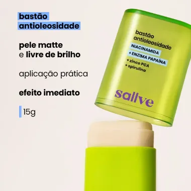 Bast&atilde;o Sallve Antioleosidade 15g