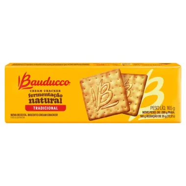 Biscoito Cream Cracker Bauducco Tradicional 165g