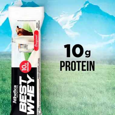Barra de Proteína Best Whey Atlhetica Nutrition Sabor Original com10g de Proteína 33g