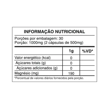 Di-Magn&eacute;sio Malato 950mg Health Labs com 60 C&aacute;psulas