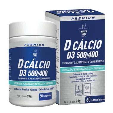 D C&aacute;lcio D3 500/400 Adulto 60 Comprimidos