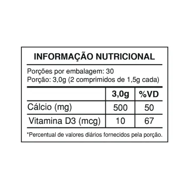 D C&aacute;lcio D3 500/400 Adulto 60 Comprimidos