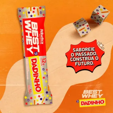 Barra de Proteína Best Whey Dadinho Atlhetica Nutrition Sabor Amendoim com 12g de Proteínas 52g
