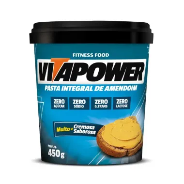 Pasta de Amendoim Vitapower Integral Cremosa 450g