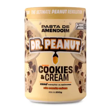 Pasta de Amendoim Dr.Peanut Cookies & Cream 250g