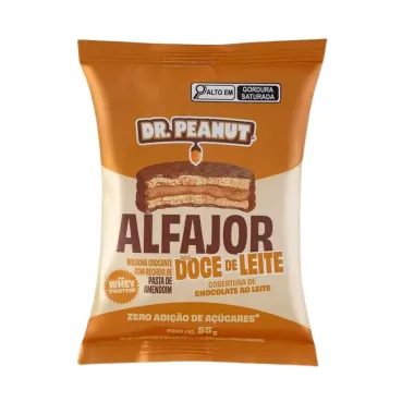 Alfajor Dr. Peanut sabor Doce de Leite com Cobertura de Chocolate 55g