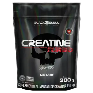 Creatina Turbo Black Skull Caveira Preta sem Sabor 300g