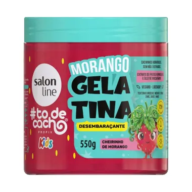 Gelatina Salon Line To de Cachos Desembaraçante Cheirinho de Morango 550g