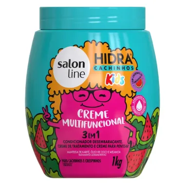 Creme Multifuncional 3 em 1 Salon Line Hidra Cachinhos Kids com Cheirinho de Melancia 1kg