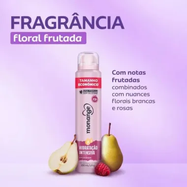 Desodorante Monange Aerossol Hidratação Intensiva Tamanho Econômico 200ml
