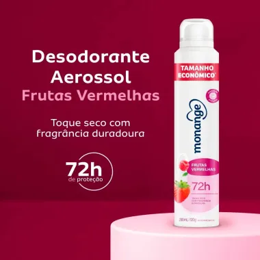Desodorante Monange Frutas Vermelhas Aerossol Antitranspirante Feminino 200ml