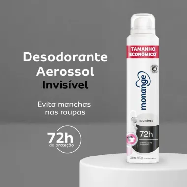 Desodorante Monange Invis&iacute;vel Aerossol Antitranspirante Feminino 200ml
