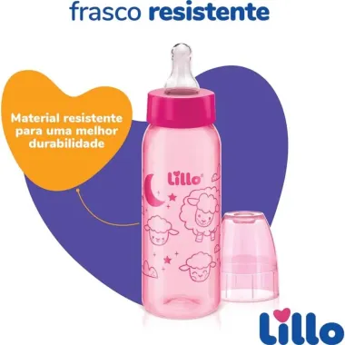 Mamadeira Lillo 6+ Meses Cores Divertidas Rosa 240ml