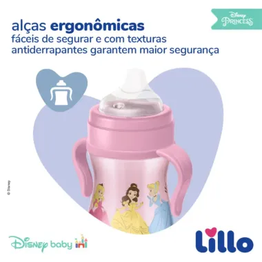 Copo Lillo Disney Princesas Rosa 6 Meses  240ml