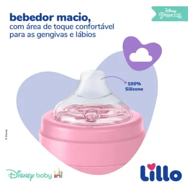 Copo Lillo Disney Princesas Rosa 6 Meses  240ml