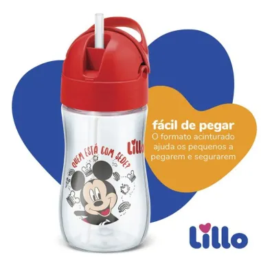 Copo Lillo com Canudo Mickey 12 meses 300ml