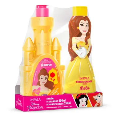 Shampoo 400ml e Condicionador 250ml Impala Disney Princesa Bela