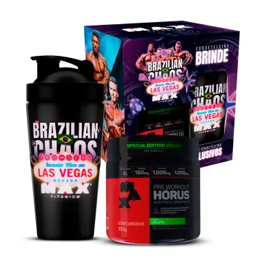 Hórus Pre Workout Max Titanium Sabor Mojito 300g e Ganhe Coqueteleira Invasão Max em Las Vegas