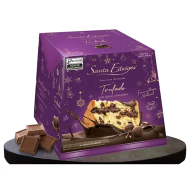 Panettone Santa Edwiges Trufado com Gotas de Chocolate 500g