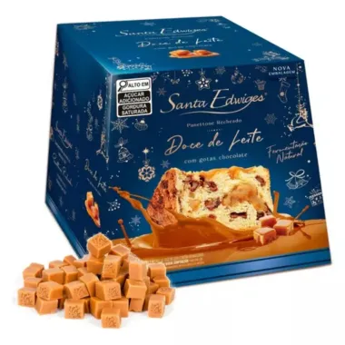 Panettone Santa Edwiges Doce de Leite com Gotas de Chocolate 500g