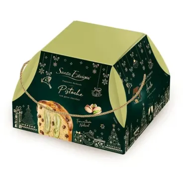 Panettone Santa Edwiges Pistache com Gotas de Chocolate 800g