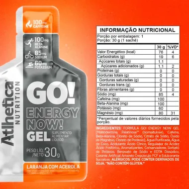 Go Energy Now Gel Sabor Laranja com Acerola 30g