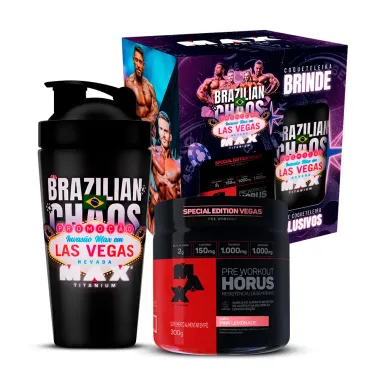 Hórus Pre Workout Max Titanium Sabor Pink Lemonade 300g e Ganhe Coqueteleira Invasão Max em Las Vegas