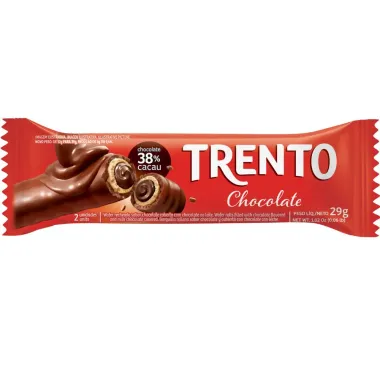 Chocolate Wafer Trento Sabor Chocolate 29g